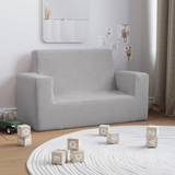 VidaXL Siddemøbler vidaXL 2-personers sofa til børn blødt plys lysegrå