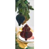 Julepynt Honeycomb Ornament Bordeaux