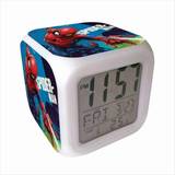 Gul Vækkeure Børneværelse Kids licensing Spider-Man Cube Digital Cube Alarm Clock