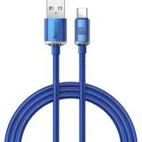 Blå - USB-kabel Kabler Baseus Crystal USB-C USB-A Kabel