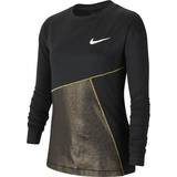 Nike pro warm top Nike Girl's Pro Warm Training Top - Black/White