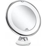 Med belysning - Rund Spejle Make Up Mirror with LED Light Bordspejl 17.5cm