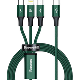 Grøn - USB C Kabler Baseus Rapid 3in1 USB Type C