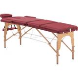 Physa Hopfällbar massagebänk 185 x 60 x 60-85 cm 227 kg Röd MARSEILLE RED