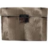 Sølv Computertasker Dolce & Gabbana Beige Velvet Floral Leather Men Document Men's Briefcase
