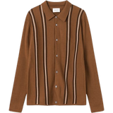 Merinould - Stribede Tøj Wood Wood Chester 3D Stripe Cardigan
