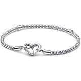 Pandora Dame Smykker Pandora Moments Studded Chain Bracelet - SIlver