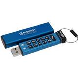 16 GB - Memory Stick Pro Hukommelseskort & USB Stik Kingston Ironkey Keypad 200 16GB