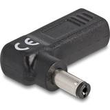 DeLock Oplader Batterier & Opladere DeLock Bærbar adapter 5.5 x 2.1 DC mm til USB-C hun Vinklet