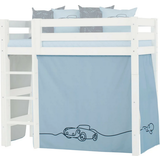 Blå Gardiner Børneværelse HoppeKids CARS Curtain for Midhigh Bed 70x160cm