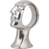 Keramik - Sølv Dekorationer Beliani Hoved Statuette Glamour Style Dekorationsfigur
