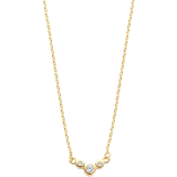 VS (1-2) Halskæder Spirit Icons Trinity Necklace - Gold/Diamonds