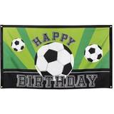 Grøn Festartikler Boland Fodbold Happy Birthday Banner
