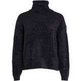 Vila Dame - Polotrøjer Sweatere Vila Juli Turtleneck Knitted Pullover - Black