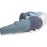 Blå Tekstiler Sebra Sleepy Croc Knitted Mini Cushion 9x100cm
