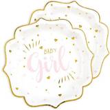 Disposable Plates Baby Girl 10-pack