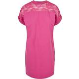 Urban Classics Ballonærmer - Pink Tøj Urban Classics Ladies Lace Tee Dress