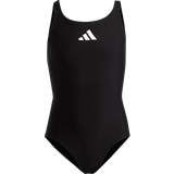 adidas Girl's Solid Small Logo Swimsuit