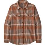 Patagonia fjord flannel Patagonia Women's Long Sleeve Organic Cotton Midweight Fjord Flannel Shirt - Comstock/Dusky Brown