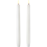 Hvid Lysestager, Lys & Dufte Uyuni Kronelys LED-lys 28cm 2stk