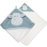 Fehn Blå Babyudstyr Fehn håndklæde med hætte Dragon 80 cm [Levering: 4-5 dage]