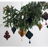 Beige - Glas Dekorationer Honeycomb ornament Juletræspynt
