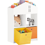 Multifarvet - Stof Opbevaring SoBuy House Shape Bookcase for Children's Room