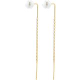 Pilgrim Perler Smykker Pilgrim Elba Earrings - Gold/Pearl