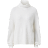 Vila Hvid Sweatere Vila Turtle Neck Knit Sweater - White Alyssum
