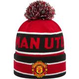 Premier League Huer New Era Manchester United Striped Multi Bobble Beanie Hat