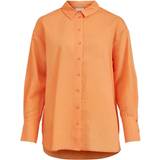 Dame - Orange - XXL Skjorter Vila High-Low Sewed Shirt