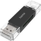 MicroSD Hukommelseskortlæser Hama USB 2.0 USB-A/Micro OTG Card Reader (00200130)