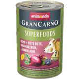 Animonda GranCarno Fisk & Krybdyr Kæledyr animonda GranCarno 24 400 Adult Superfoods - Okse & rødbede, brombær, mælkebøtte