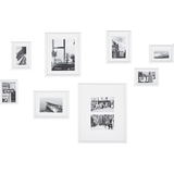 Beliani Gallery 8 frames landscape white GARANGAS Billede