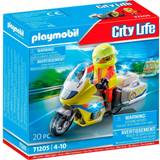 Læger - Plastlegetøj Legesæt Playmobil Rescue Motorcycle with Flashing Light 71205