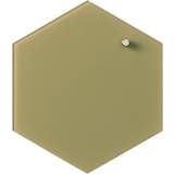 Beige Præsentationstavler Naga Hexagonal Magnetic Glass Board 21cm