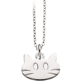 Børn Halskæder Scrouples Cat Head Necklace - Silver