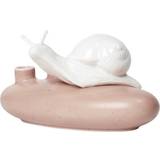 Pink - Porcelæn Lysestager, Lys & Dufte Dottir Sweet Stories Snail Lysestage 5.5cm