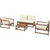Træ Loungesæt Havemøbel Ikea Nammaro Loungesæt, 1 borde inkl. 2 stole & 1 sofaer