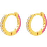 Hultquist Esta Earrings - Gold/Pink/Transparent