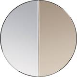 Brun - Metal Spejle Villa Collection Round 2-Colored Vægspejl 60cm
