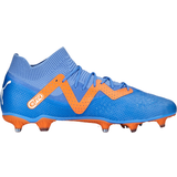 Puma 47 - Unisex Fodboldstøvler Puma Future Pro FG/AG - Blue Glimmer/White/Ultra Orange