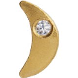 Vielsesringe - Zirkon Smykker Stine A Tout Petit Bella Moon Earrings - Gold/Transparent