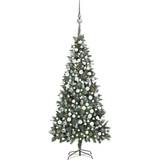 Hvid - Jern Dekorationer vidaXL LEDs&Ball Set Pine Cones Juletræ 210cm