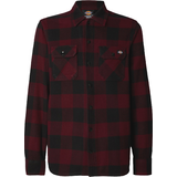 26 - Rød - Ternede Tøj Dickies New Sacramento Shirt Unisex - Maroon