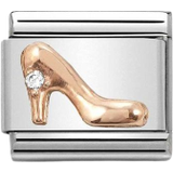 Rustfrit stål Charms & Vedhæng Nomination Composable Classic Link Ladies Shoe - Silver/Rose Gold/Transparent