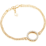 Sif Jakobs Hvid Armbånd Sif Jakobs Biella Grande Bracelet - Gold/Transparent
