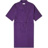 48 - Lilla - Polyester Tøj Hay Waffle Bathrobe - Purple