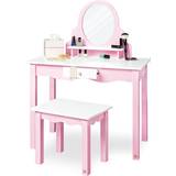 Hvid Møbelsæt Børneværelse Pinolino Jasmin Children's Make-Up Table incl Stool