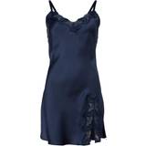 Blå - Slids Undertøj Lady Avenue Silk Night Dress